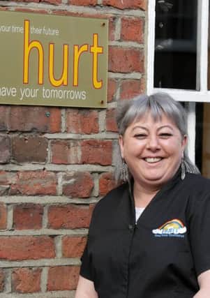 Linda Kelly of HURT at the charity offices.
