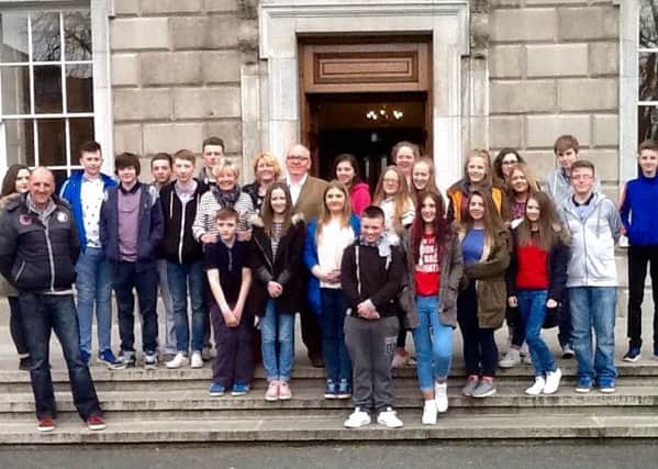 CYC members outside Leinster House in Dublin