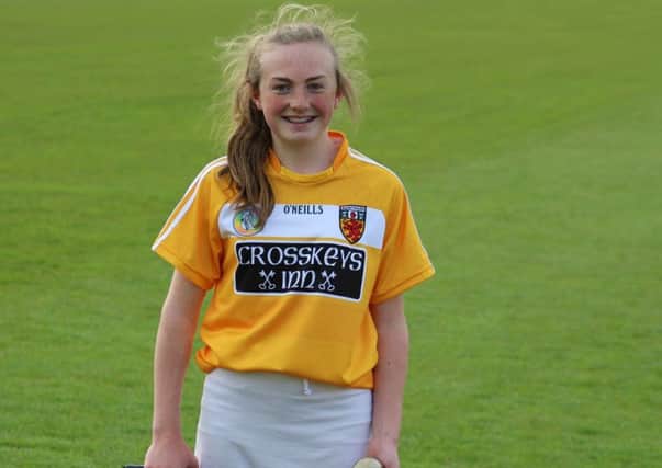 Róisín McCormick from all at Loughgiel Shamrocks GAC, who on  traveled to Port Laois to represent Antrim in the All Ireland Feile Na nGael skills and got second place