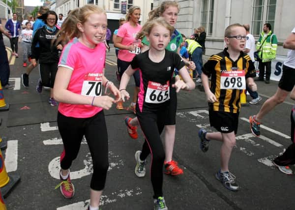 Some of the children who took part in the Fairhill 5 mile road race. INBT24-217AC