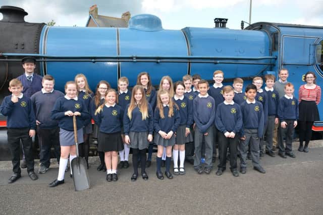 Pupils from Dunmurry Primary School visiting the RPSI Museum in Whitehead. INCT 23-013-GR