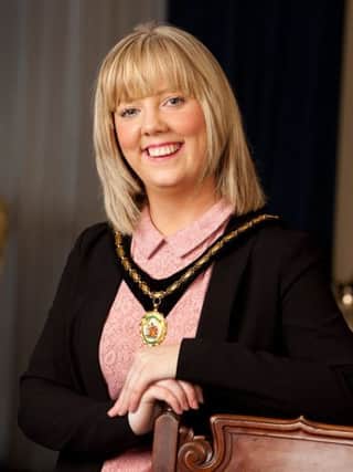Craigavon's new Deputy Mayor, Sinn fein's Catherine Seeley.