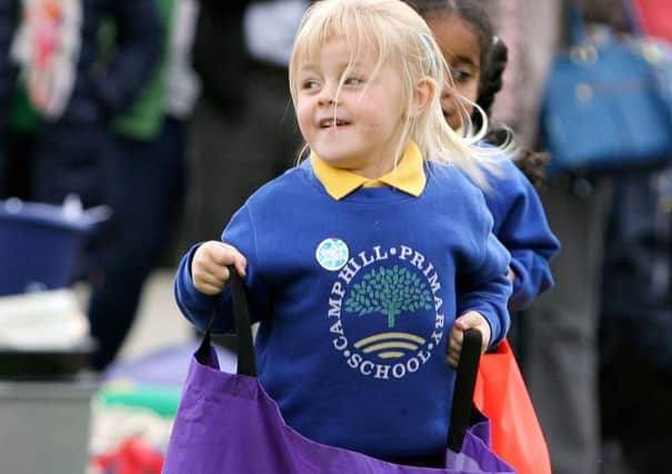 Rebecca taking part in the sack race at the Camphill PS sports day. INBT24-224AC