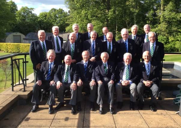 Sam Blackley hosted a Past Captains Day on Friday June 6. Front row (from left) - John Bennett (Captain in 2010), Billy Morrow (1991). Sam Blackley (2015), John Neill (1987), Raymond Taylor (2005), Denis White (1984). Middle row (from left)  Tom Snoddon (2004), Ken Patterson (1994), Lawrence Patterson (2014), Derek Rankin (2011), George Gillespie (2013), Harry Hughes (1986). Back row (from left)   Billy Rogan (1992), Dessie Houston (2006), Tony McVeigh (2009), Colin Fleming (1997), Billy Blackstock (1998), Andy Sproule (2002).
