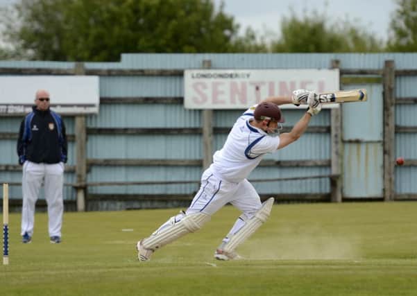 JD Muller pictured at the crease for Coleraine Seconds against Brigade II's on Saturday. INLS2415-167KM