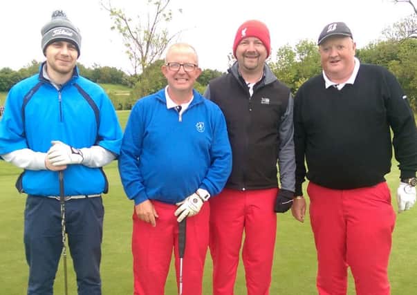 Just some of Roe Parks' Probono Golf Society enjoying their annual Captains' Day. Left to right, Sean McKeever, Stubby Boyd, Ali Sproule and Rab Godfrey.