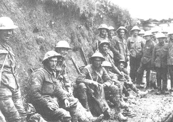 Irish soldiers during World War One