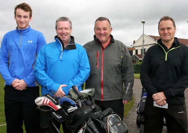 Michael Adams, Paul Reid, Ivan McCappin and Colin Black at Galgorm Castle Golf Club. INBT24-264AC