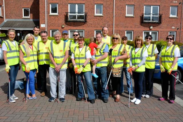 Members of Helm Housing and local volunteers taking part in the big clean-up. INCT 24-063-GR
