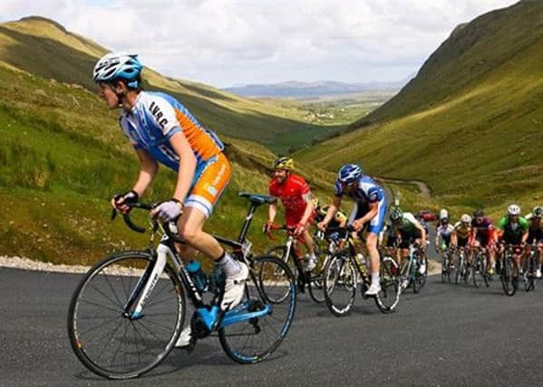 Bann Valley rider Shea McTaggart on one of the mountain climbs in Donegal.