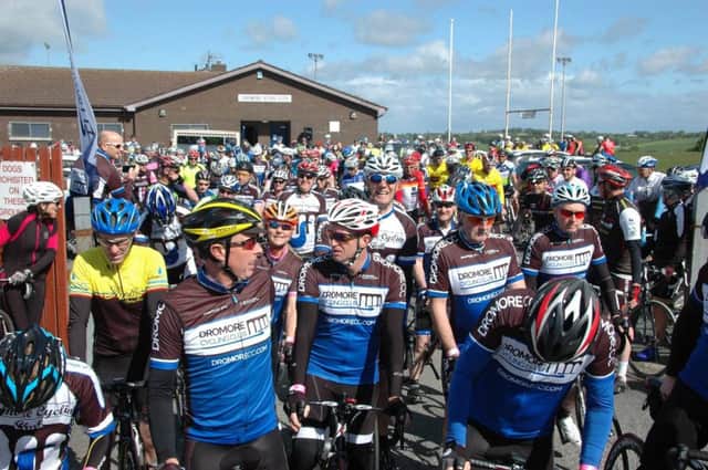 Over 240 cyclists from all over Ireland congregated at Dromore Rugby Club for the event.