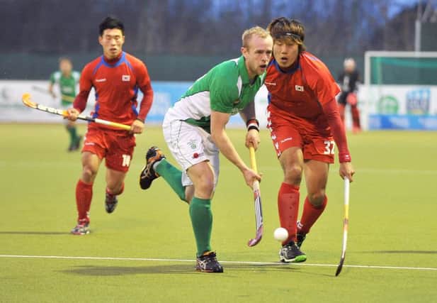 Eugene Magee in action during the heart-breaking encounter with South Korea in 2012. Pics: Rowland White / Presseye.