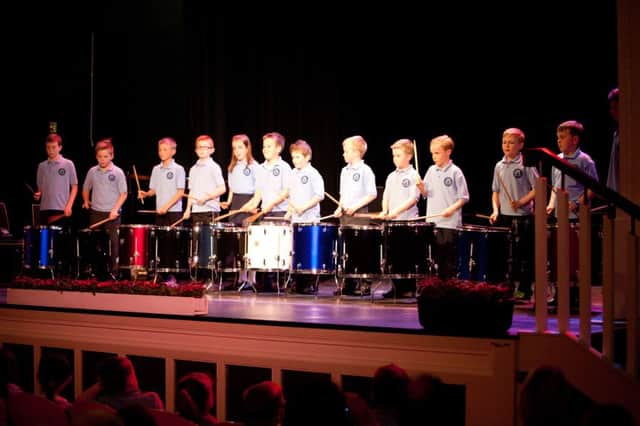 Clough PS senior drummers. (Submitted Picture).