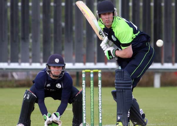 Ireland's David Rankin top scored with 33 runs during their T20 International game against Scotland. Picture by Barry Chambers/Press Eye.