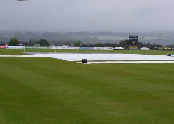 The covers were on all night at Bready as Ireland's T20 clash with Scotland was a wash out.