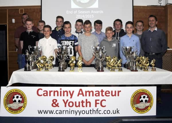Carniny Youth Under 13s at their Annual Prizegiving at Michelin Athletic Club last Friday night