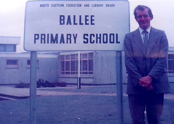 Back in the day! Principal of Ballee Primary Schooll, Shaun Martin. (Submitted Photograph).