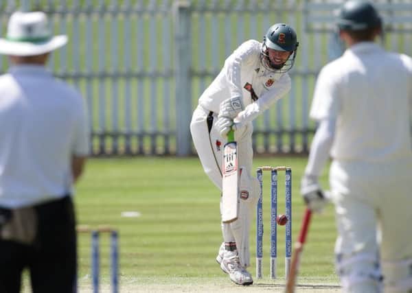 David Simpson batting for Lisburn during Saturday's match against Carrickfergus. US1525-528cd  Picture: Cliff Donaldson