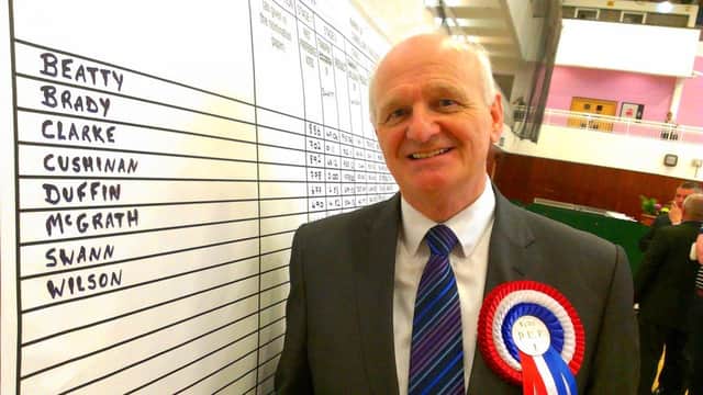 William McCrea at the Antrim and Newtownabbey count - DUP MP
24-05-14
taken by Adam Kula