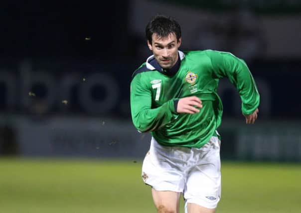 Photography Matt Mackey © PRESS EYE- Belfast PressEye.Com _26/3/08. N.Ireland v Georgia. Keith Gillespie.