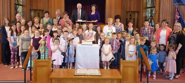 60 birthday celebrations at Ballymoney Church of God Sunday School. inbm27-15 s