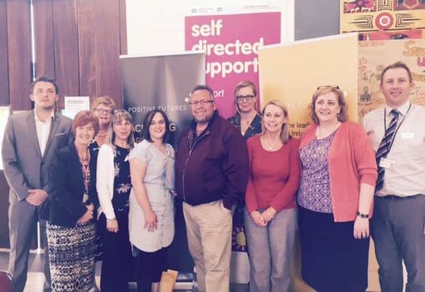 Speakers at the Northern Trust event held recently in All Saints Parish Centre which was attended by representatives of community, voluntary groups, carers and people who receive social care support. (Submitted Picture).