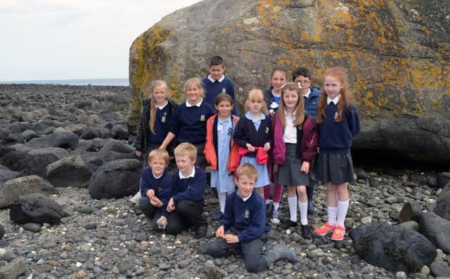 Young ecologists from Whitehead Primary School who surveyed along Blackhead Path. INCT 26-704-CON