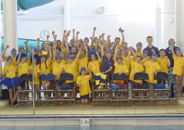 Ballymena Swimming Club pictured at the Forest Feast AquaSprint Junior Swimming League Division D Finals.
