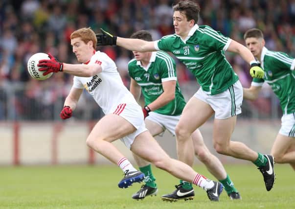Peter Harte of Tyrone gets away Cian Sheehan of Limerick Pic: Andrew Paton / PressEye