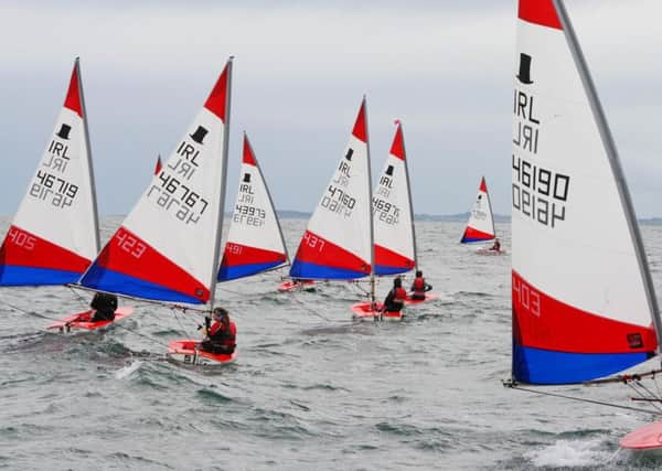 The Irish Topper National Championships are on their way to Whitehead's County Antrim Yacht Club this weekend. INLT 27-935-CON