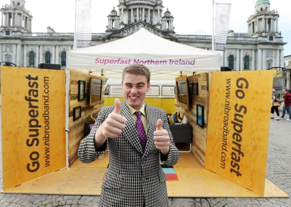 Local comedian and renowned superfast talker Ruairí McSorley - also known as Frostbit Boy - has today been unveiled as the new face of Superfast NI in Northern Ireland.