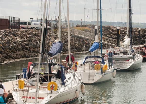 The yachts stop off at Carrickfergus Marina (pic by Nigel Thompson).  INCT 27-728-CON