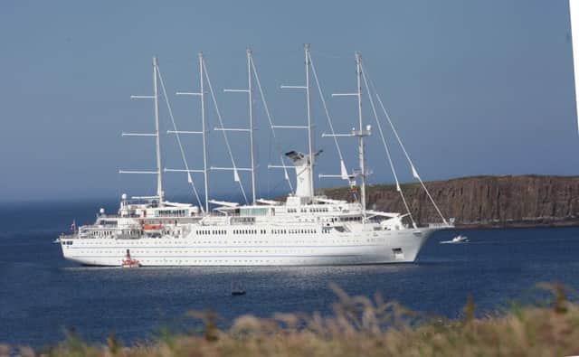 The Wind Surf anchored in Portrush. PICTURE STEVEN MCAULEY/KEVIN MCAULEY PHOTOGRAPHY MULTIMEDIA