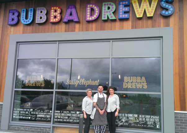 Rachel Hall and Loren Saunders, supervisors at Bubba Drews with head chef James Lynas