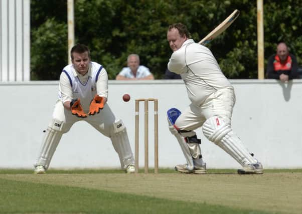Creevedonnell's Trevor Dougherty on his way to his 100 against Burndennett on Saturday. INLS2715-134KM