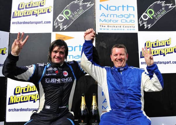 Winners of the Lurgan Park Rally Garry Jennings and Michael Moran.