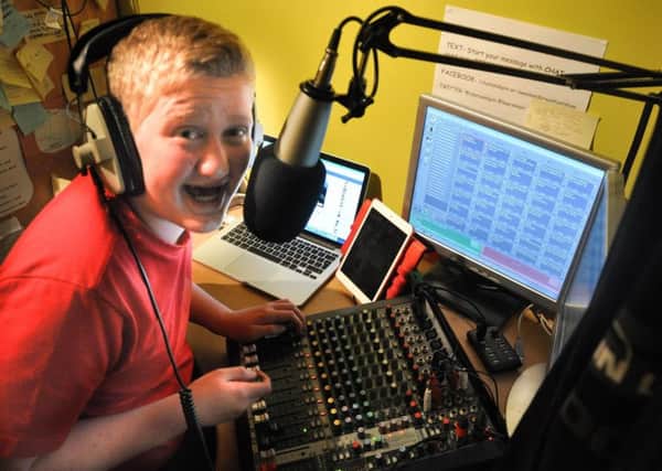 Larne High School student Lewis McAdam is hoping to set up a new online community radio station for Larne. INLT-28-711-con