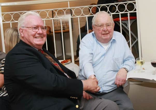The late Herbie Burns (left) of YMCA Londonderry with Norman Cameron in 2009.