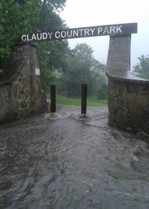 Flooding in Claudy.
