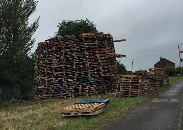 The bonfire site at Prince Andrew Way.  INCT 27-740-CON