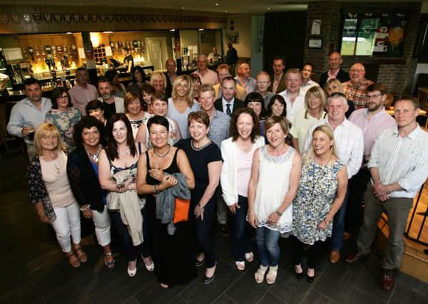 The Ballymena Academy class of 1985 at their recent reunion held in Eaton Park. INBT27-241AC