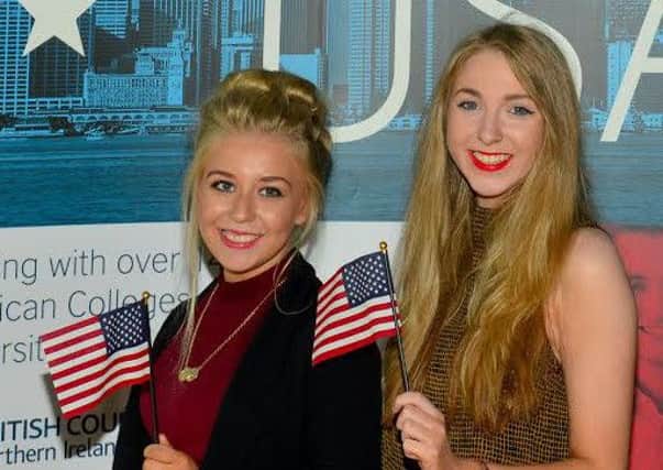 Teresa Ryan, left, from Magherafelt and Grace Mckenna of Draperstown have been chosen to take part in the British Councils prestigious Study USA programme, where they will spend a year studying business in the USA