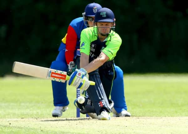 Ireland's William Porterfield batting against Namibia during Friday's ICC World T20 Qualifier, at Stormont. Picture by William Cherry/Presseye