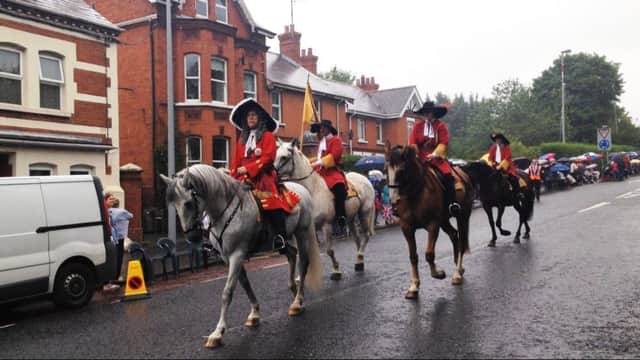 King William leads the Twelfth parade in Antrim.  Picture: Lorna McKay