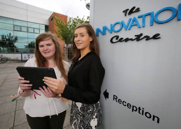 Ballymena teen Rebekah Loughlin pictured with Holly Millar from the Northern Ireland Science Park where Rebekah has secured £2k Internship. (Submitted Picture).