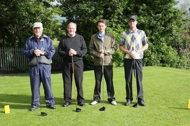 Competition winner Alfred Gamble (second from left) alongside his fourball George Orr, Chris Maguire and Warren Mc Ardle.