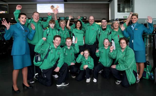 88 Team Ireland athletes jetted to Los Angeles on Tuesday with dreams of a big performance at the 2015 Special Olympics World Summer Games. Included are Lisburn's Christopher Kane, a member of Lisburn Together Special Olympics Club and Lisa Jane Dorman, Aerlingus.