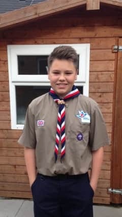 First Ballymacash scout Rhys Waterworth, who is off to Japan for the 23rd World Scout Jamboree.
