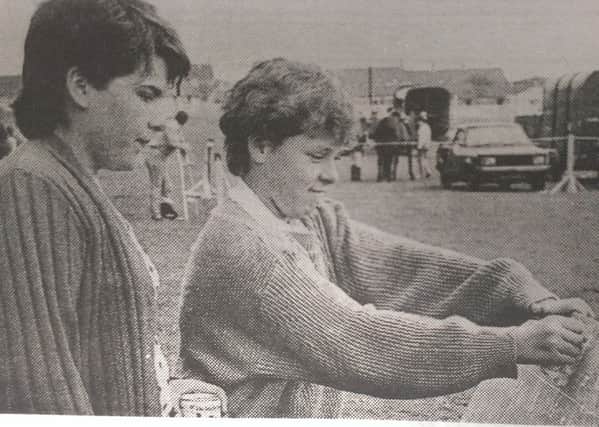 Nicola McNally (left) and Kerrie, Close at Red Hall Riding Clubs gymkhana in 1986. INCT 29-750-CON
