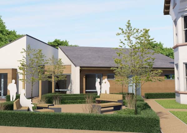 An external image of what the new Macmillan Cancer Care Centre at Altnagelvin will look like.